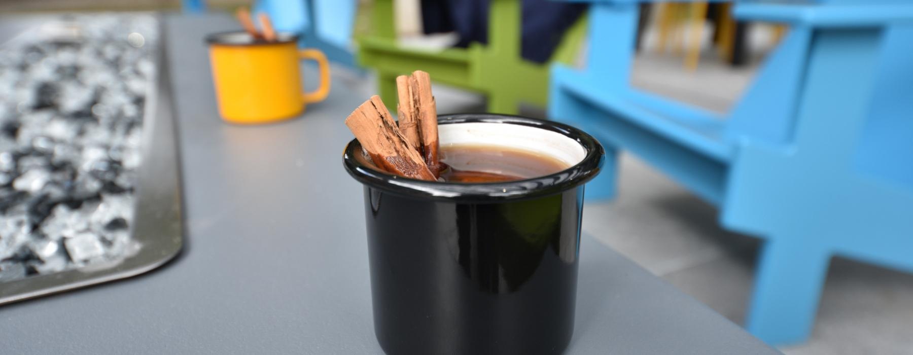 a cup of tea on a table